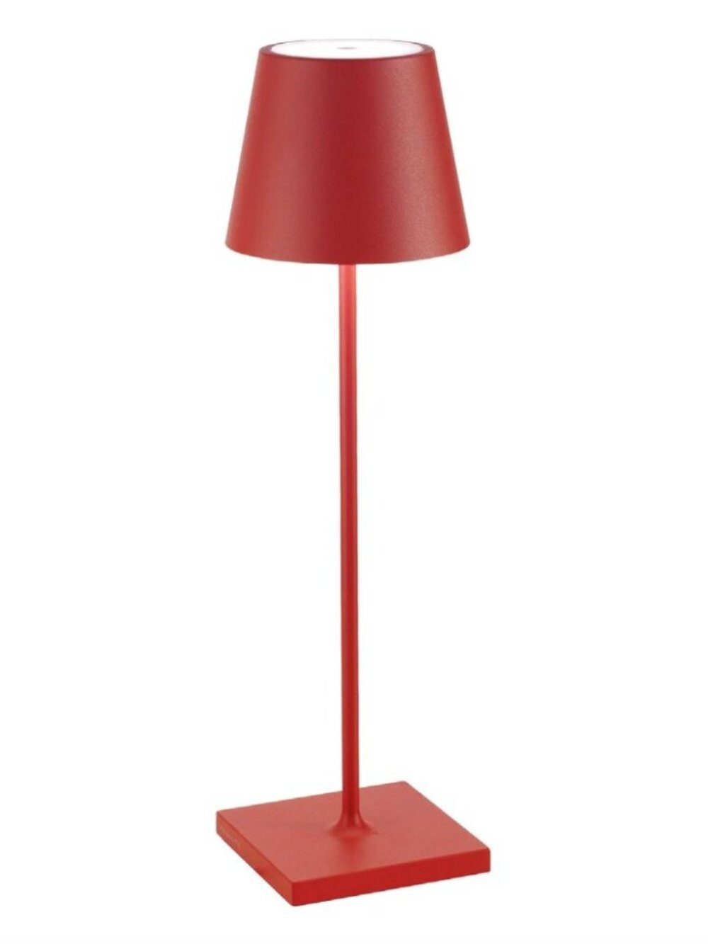 NEW Cordless, LED Table Lamp, Red, 15" Height New With Tags
